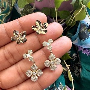 Gold-Plated Sterling Silver Earring Set